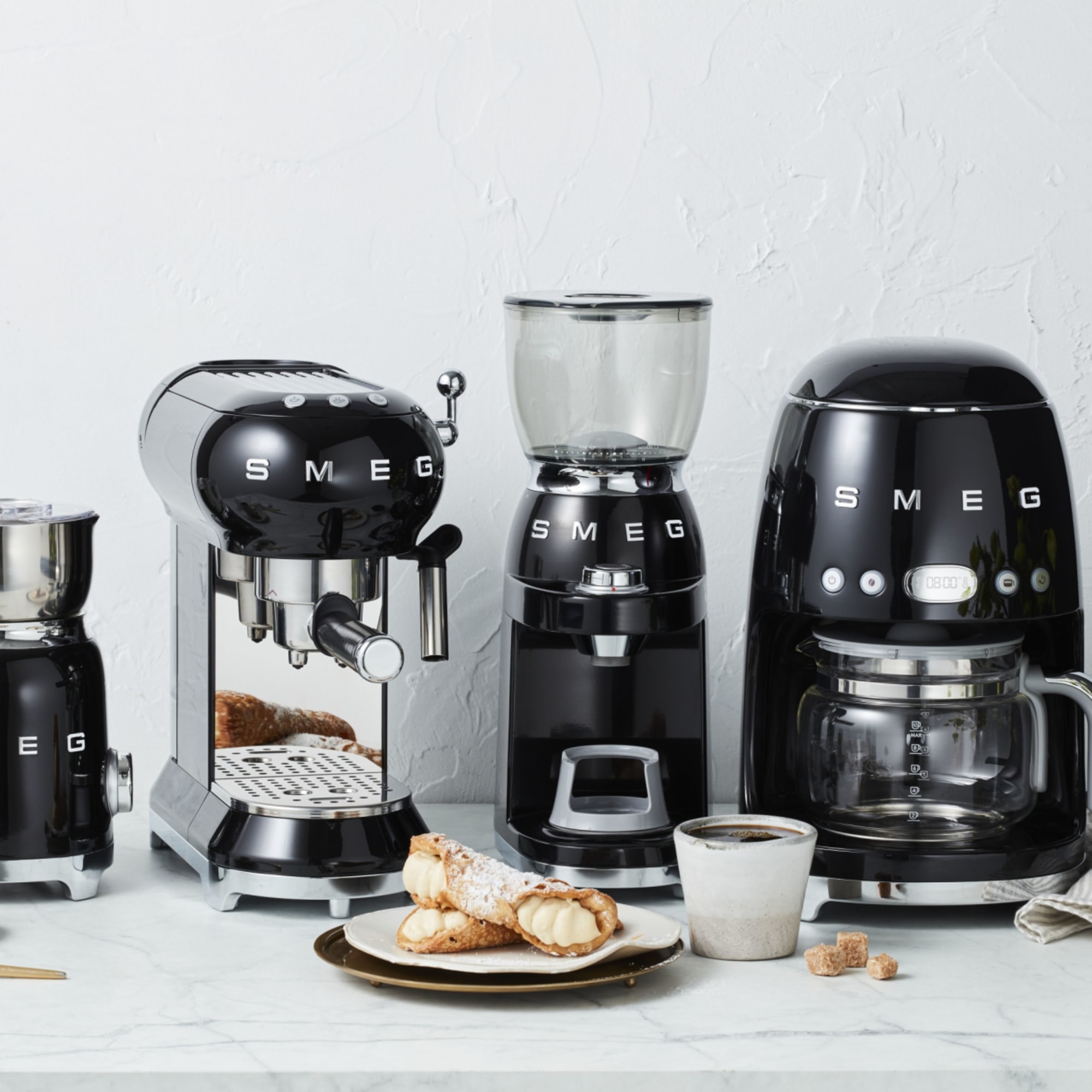 Smeg 50's Retro Style DCF02 Drip Filter Coffee Machine Black Kitchen